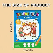 Children's Time Learning Workbook, Suitable For Home Education And Kindergarten Activities, Includes Reading And Math Exercises, Ideal For Classroom Teaching And Back-To-School Season. Christmas Gift - Black and White - View 7