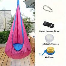 12 Color Options Swing Chair, Hammock Chair With Inflatable Pillow, Includes Hanging Accessories, Easy To Store And Carry, Suitable For Outdoor And Indoor Use