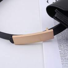 Women's PU Leather Black Phone Waist Bag