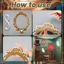 Soulchen 20 Pcs Wonderland Tea Party Decoration Hanging Banner Wonderland Cabinet Mirror Hat Clock Garland Decoration Background For Birthday Baby Shower Party Supplies - ColorF - 查看 3
