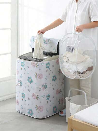 彩色水果图案电风扇防尘罩，单件装，全封闭式设计，从地面到天花板。新款通用家用防尘罩，适用于厨房、客厅和卧室。