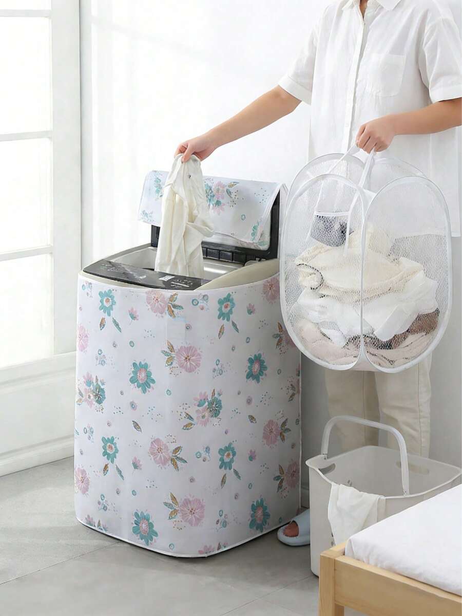 غطاء واقي من الغبار لمروحة كهربائية بطبعات فاكهة ملونة، عبوة فردية، تصميم مغلق بالكامل من الأرض إلى السقف. غطاء منزلي عالمي جديد مناسب للمطبخ وغرفة المعيشة والنوم. - متعدد الألوان - مشاهدة 1