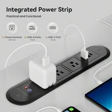 Electric Standing Desk  With Built-In Outlet & Storage Drawer, Adjustable Height Computer Desk With 2 Memory Modes, Stable Sit-Stand Desk With Charging Station, 2 USB Ports, 3 Power Outlets, Spacious Workstation For Home Office - Xem 6