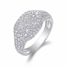 Nhẫn Moissanite bạc 925 cao cấp dành cho nữ, không gây dị ứng, thích hợp làm nhẫn đính hôn/cầu hôn, quà tặng ngày Valentine/sinh nhật, hộp quà chống oxy hóa. - Bạc - Xem 11