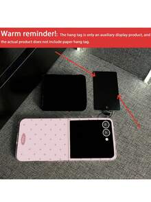 时尚糖果色波点手机壳，适用于三星 Galaxy Z Flip7、Z Flip 6、Z Flip 5、Z Flip 4、3、5G，女孩礼物，防震后盖 - 藍色 - 查看 4