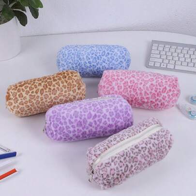 Small Leopard Print Pencil Case, Backpack, Large Capacity Cosmetic Bag, Stationery Pencil Case, Backpack