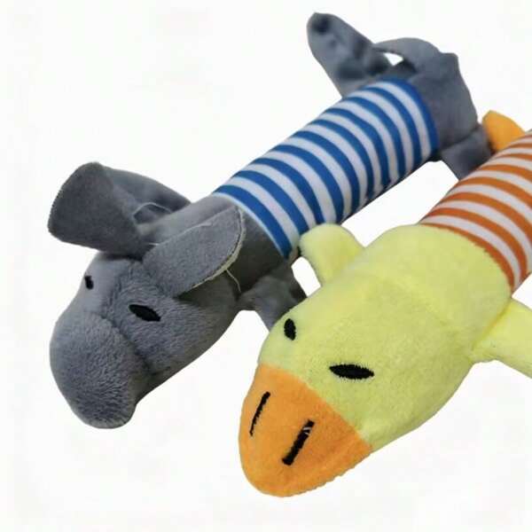 Small Pet Chew Toys For All Pets, Small Dogs & Puppies, Plush Cartoon Chew Toys, Durable, Squeaky, Stress Relief Toys