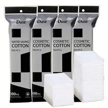 500pcs Ultra-Thin Makeup Remover Pads, Square Face, Lip & Nail Polish Remover Pads, Non-Woven Fabric, Soft & Non-Shedding - Multicolor - View 1