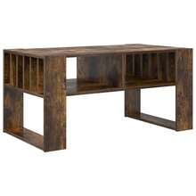 vidaXL Mesa baja marrón fumé 92 x 49,5 x 45 cm madera de ingeniería - Marrón - Ver 2