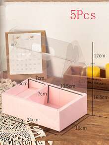 1 hộp đựng bánh hoa trong suốt, hộp đóng gói di động, trang trí bó hoa trong suốt, thích hợp cho Ngày của Mẹ, sinh nhật, đám cưới, lễ hội, vừa với bánh đường kính 4 inch. - Nhiều màu - Xem 17