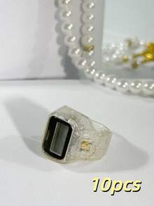 1 قطعة عداد خاتم شفاف لامع للعد الإلكتروني لخرز الصلاة في الشرق الأوسط والعالم العربي، عداد خاتم رقمي مريح للتخفيف من التوتر، مناسب لعد الصلاة والحياكة والأعمال والجولف وغيرها - متعدد الألوان - مشاهدة 14