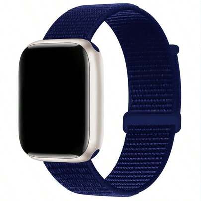 Soft & Breathable Midnight Blue Nylon Sports Watch Band, Compatible With 38mm, 40mm, 41mm, 42mm, 44mm, 45mm, 46mm, 49mm Watches, Unisex, Adjustable Strap, Compatible With Series SE Ultra 11/10/9/8/7/6/5/4/3/2/1