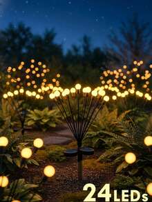 GICOOK 4pcs Solar Lights Outdoor, Solar Firework Outdoor , Solar Garden Lights, Outdoor Decorations, Firefly Light, LED Swaying Light For Patio Decor, Big Bulb, Unique Gifts For Women, Gifts For Grandma - Solar Firework Light - 查看 11