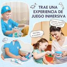 NEW Lehoo Castle Juego de Doctor para s Kit de Doctora Juguetes para Nina y  Doctora Juguetes con Bata de Laboratorio y Instrumentos dentales Regalos para  y Niña de 3+ Años - JuegodeDentistaNios - Ver 2