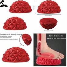 Paquete de 2 - Bolas de Yoga para Masaje de Pies, Bolas de Masaje de Pies con Pinchos, para Fascitis Plantar para La Presin de Los Pies, Molestias y Alivio del Dolor para Pilates Yoga (Rojo) - como se muestra en la figura - Ver 1