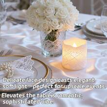 12支装无焰许愿蜡烛，无焰电子仿真蜡烛，电池供电LED茶蜡，暖白光，适用于婚礼、户外、桌面装饰和浪漫礼物——情人节、节日装饰的理想之选