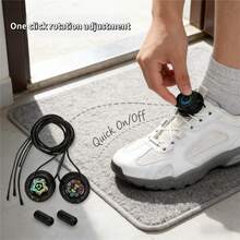 Cordones de zapatos elásticos sin atar con botón giratorio - Adecuados para deportes al aire libre, vida doméstica, artículos del hogar, zapatos, hebillas y cordones de zapatos, zapatos, selecciones de primavera y verano, regalos para damas de honor, habitación, decoración de dormitorio, playa, viaje, para hombres, para mujeres, vacaciones, Día de la Mujer, artículos esenciales de viaje, recuerdos de boda, Y2k, dormitorio, accesorios de coche para mujeres, decoración de cocina, cosas lindas - Multicolor - Ver 3