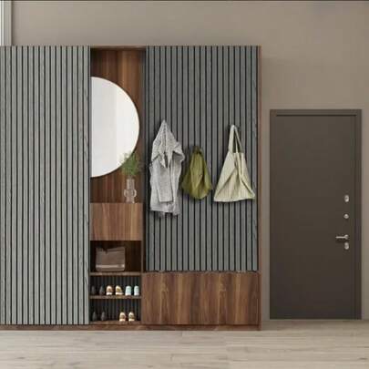 1片复古灰色网格可移除壁纸，防水自粘，家居装饰，房间背景，厨房装修壁纸