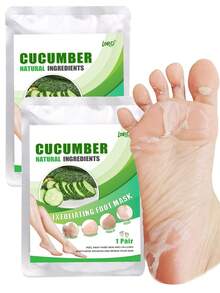 5片装足部去角质面膜，专为干燥、皲裂的足部设计，有效去除死皮和老茧，令双足柔软光滑，同时滋养皲裂的脚后跟。黄瓜面膜，深层清洁并滋润双足。 - 白色 - 查看 11