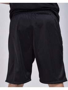 K054 Men's Bermuda Shorts With Reflective Stripe - 黑色 - 查看 4