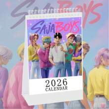 2026 Witch Hunter Calendar, Spiral Bound Cartoon KPOP Demo Merchandise - Multicolor - View 5