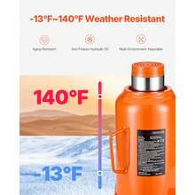Jack de botella hidráulica, 50 toneladas / 110231 libras Jack de botella soldada con rango de elevación de 11 ''-17.32 '' y manija larga de 3 secciones, para coche, pickup, camión, camper, reparación de automóviles, ingeniería industrial - 50 toneladas - Ver 5