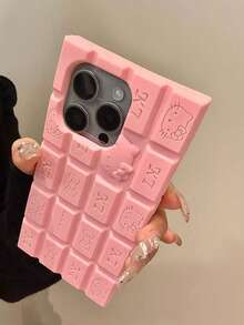 Fashionable Creative Hello Kitty Phone Case, Sanrio Animation, Kitty, KT, Skin-Friendly Magnetic Phone Case, Compatible With Apple 17 Series, 11/12/12 Pro, 13/14/15, 13 Pro/14 Pro/15 Pro, Anti-Drop Protective Case, Suitable For 12 Pro Max/13 Pro Max/14 Pro Max/15 Pro Max, 16, 16 Pro, 16 Pro Max, Chocolate KT, Valentine's Day, Eid Al-Fitr, Couples - Pink - View 6