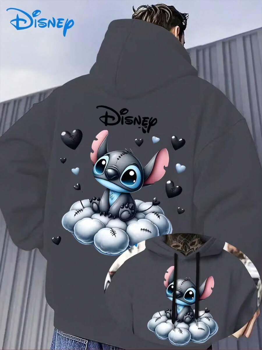 [Authorized] Disney Series Shi Diqi Prints, Hooded Sweaters With Fashion , Men's Loose Long-Sleeved Hoodies, And Hooded Sweaters With Disney Prints In Autumn And Winter. - 灰色 - 查看 1