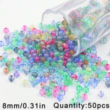 50颗彩色半透明亚克力珠，带孔珠，适用于DIY珠宝制作、工艺品制作、友谊礼物、家居装饰 - diy - 查看 13