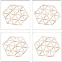 4pcs/8pcs Nordic Hexagon Heat Resistant Placemats, Anti-Scald Bowl Pads, Personalized Silicone Pot Holders - Multicolor - View 5
