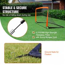 Portable Soccer Goal, 6.5x3.25 Ft Backyard Soccer Net, Foldable Pop Up Practice Soccer Net, Mini Youth Training Soccer Goal Set, All-Weather Indoor Outdoor Soccer Goals With Carry Bag - 橘色 - 查看 5