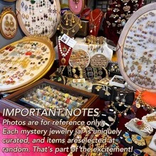 Mystery Jewelry Jar Bundle - 40 - 45 Piece Surprise Jewelry Box Women, Set Necklace, Earrings, Rings, Kracelet, Keychain, Hair Clip - Unique Birthday Her, Set, 40 - 45 Piece, Her, Unique Birthday - 復古風格 - 查看 7