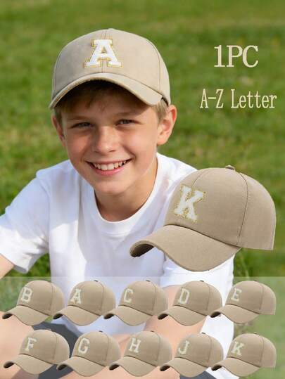 1顶26字母棒球帽，户外防晒休闲帽，男女皆宜，春秋季，适合旅行、海滩、度假。