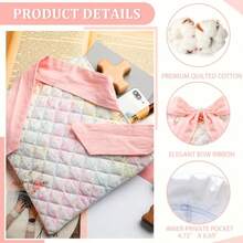 Quilted Bow Bible Sleeve Book Cover Case Padded Protector Washable Bible Bag Pouch Christian Gift For Women Girls Book Lover Gifts Assorted Floral - 各種花卉 - 查看 6