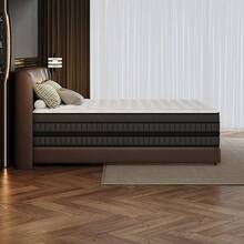 LayRoad Bedroom Furniture, 12/14-Inch Black Queen Mattress, Built-In Memory Foam And Individually Pocketed Springs, Available In Twin, Full, Queen And King Mattress Sizes, With Side Handles For Easy Movement, Fiberglass-Free, Odorless, Highly Breathable, Providing A Comfortable Sleep. - Black - View 6