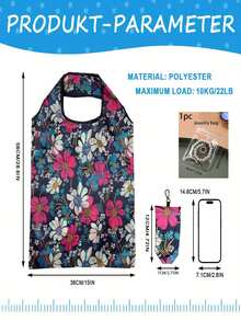 10 个/套可重复使用购物袋，大容量可折叠手提袋，适合旅行、野餐、露营、户外、家居必需品、母亲节、生日、圣诞节、万圣节、感恩节、伴娘礼物 - 彩色 - 查看 5