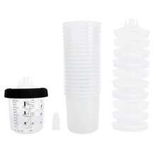 400ml Disposable Paint Spray Gun Cup Liner And Lids System Auto Supplies - A - View 6