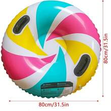 1pc Inflatable Snow Tube, Thick Inflatable Snow Tube, Suitable For Winter Skiing