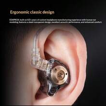 KZ EDX PRO X Dynamic Driver In-Ear Headphones, With 2-Pin Detachable Cable, 3.5mm Jack, USB Powered, Non-Waterproof, Suitable For Sports, Music, Gaming, Sports Earphones, Dynamic Driver, Durable Headphones - Grey - View 4