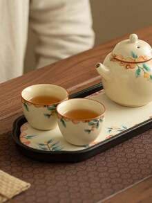 1/2/4/6pcs Ru Kiln Ceramic Tea Cups, Household Guest Cups, Red Tea Cups, Gongfu Tea Cups, Tea Tasting Cups, Espresso Cups, Arabic Coffee Cups, Turkish Coffee Cups, Water Cups, Gift Cups - Multicolor - View 12