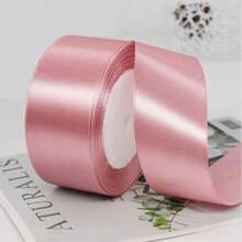 25毫米双面缎带，4厘米宽，多色礼品包装工艺缎带，适用于礼品包装、手工制作、蝴蝶结发饰、婚礼派对装饰