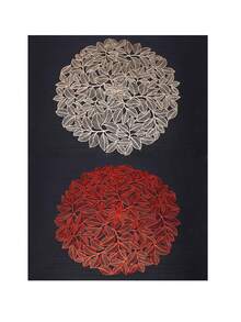 Manteles individuales con forma de hoja moldeados por inyección de PVC (1-12 piezas), manteles individuales de mesa creativos y minimalistas, elegantes manteles individuales redondos con forma de hoja negra (38 cm) - Antideslizantes, resistentes al calor y lavables, adecuados para la decoración del hogar bohemia y gótica - Negro - Ver 9