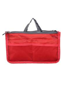 13口袋升级大容量化妆包，防水尼龙旅行收纳袋，可折叠简约多功能储物袋 - 彩色 - 查看 21