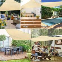 Vela de SombraTriangular 4 x 4 x 4M Malla Sombra para Exteriores - blancocrema - Ver 7