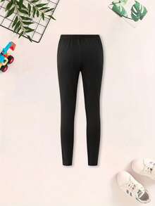 Bộ 2 món gồm áo thun ngắn tay và quần legging in hình nơ và mèo con dễ thương cho bé gái, chất liệu mềm mại và thoải mái, phù hợp cho mùa xuân/hè, quần áo trẻ em/thiếu nữ, quà tặng ngày Valentine. - Nhiều màu - Xem 6