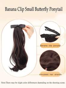 Banana Clip Claw Ponytail Extensions Hair Synthetic Ponytail,Synthetic Hair Bun Ponytail Hair Piece, Claw Clip Bun Hair Clip, Synthetic Fake Buns Hairs Extensions, Hair Accessories For Women Daily Wear - Multicolor - View 2