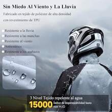 Impermeable Reflectante para Motocicleta con Capucha,Impermeable para Motocicleta y Bicicleta con Cubrezapatos,Capucha y Bolsa de Almacenamiento,Equipo para Exteriores para Das Lluviosos - xl+gris - Ver 3