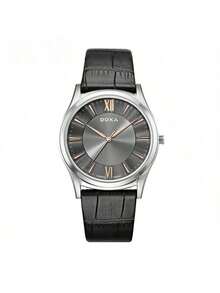 DOXA 瑞士制造男士商务休闲防水腕表 D201SGY - 黑色 - 查看 1