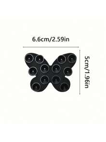 1 pieza Soporte de teléfono con ventosa de silicona con forma de mariposa de doble cara, lavable, antideslizante y fijo, compatible con iPhone, teléfonos Android, regalo para cumpleaños, familia y amigos - Multicolor - Ver 10