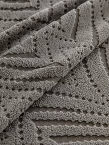 1件森林树叶提花弹力沙发座垫套/靠背套，简约风格，四季皆宜，宠物友好，防污防刮，节日装饰，易于清洁，适合L型沙发 - 深灰色 - 查看 9